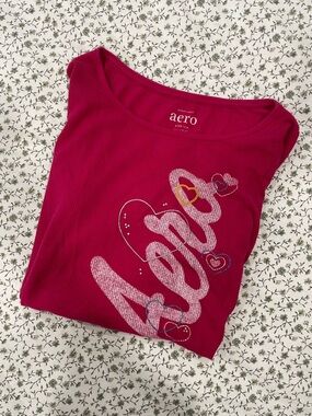 Aeropostale Waffle-Knit Thermal Long Sleeve Shirt | Size XL | Late Y2K